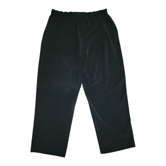 Sag Harbor Pants Womens Size 12P 12 Petite Solid Black Comfort Stretch Pull On - Picture 2 of 6
